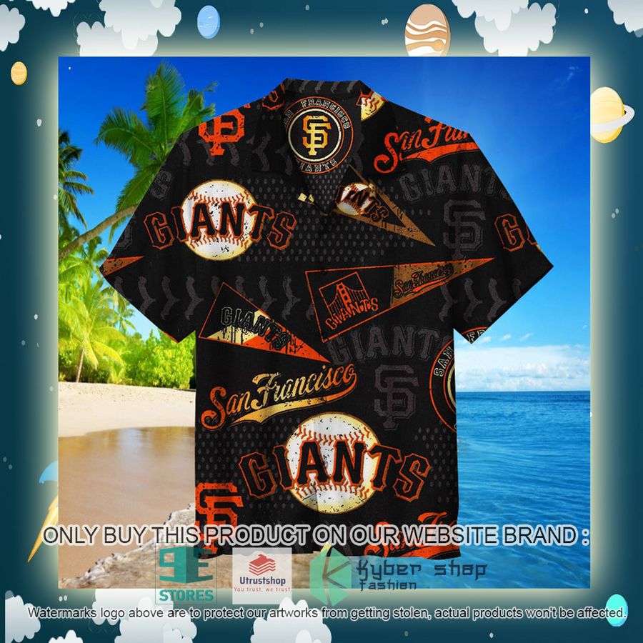 mlb san francisco giants logo hawaiian shirt 2 14320