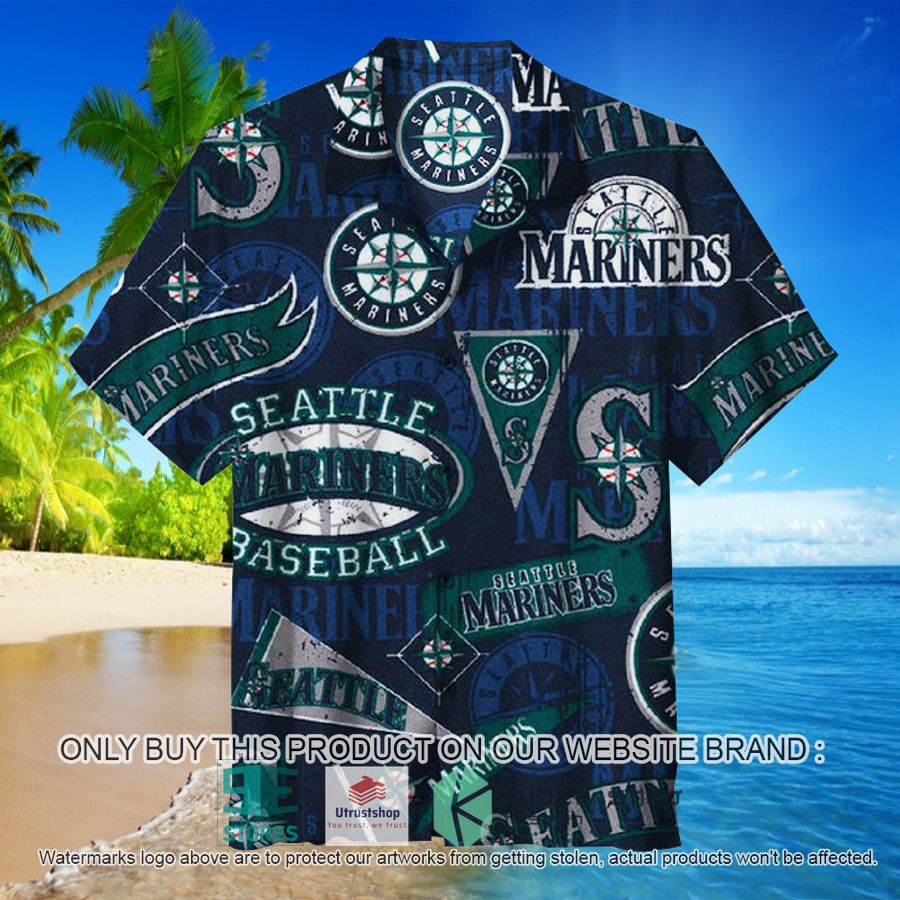 mlb seattle mariners logo hawaiian shirt 1 14999