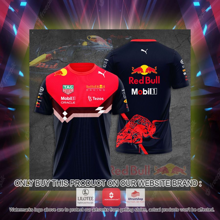 mobil 1 oracal red bull racing tezos navy red 3d t shirt 2 67195