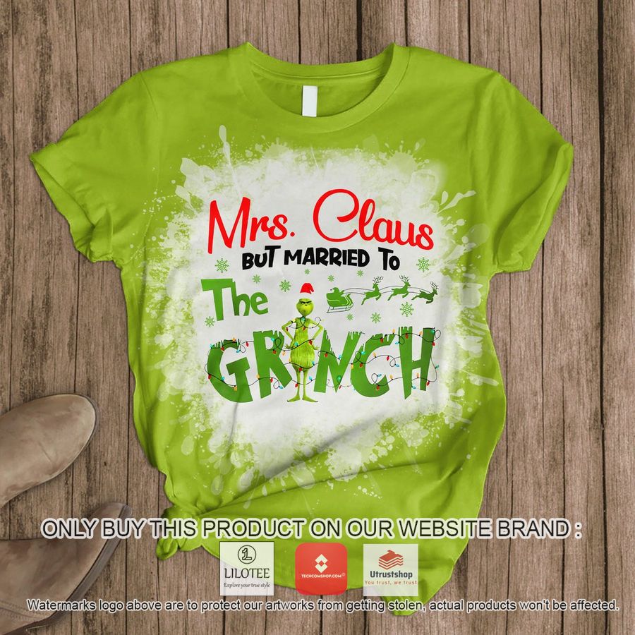 mrs claus but married to the grinch christmas pajamas set 2 33275