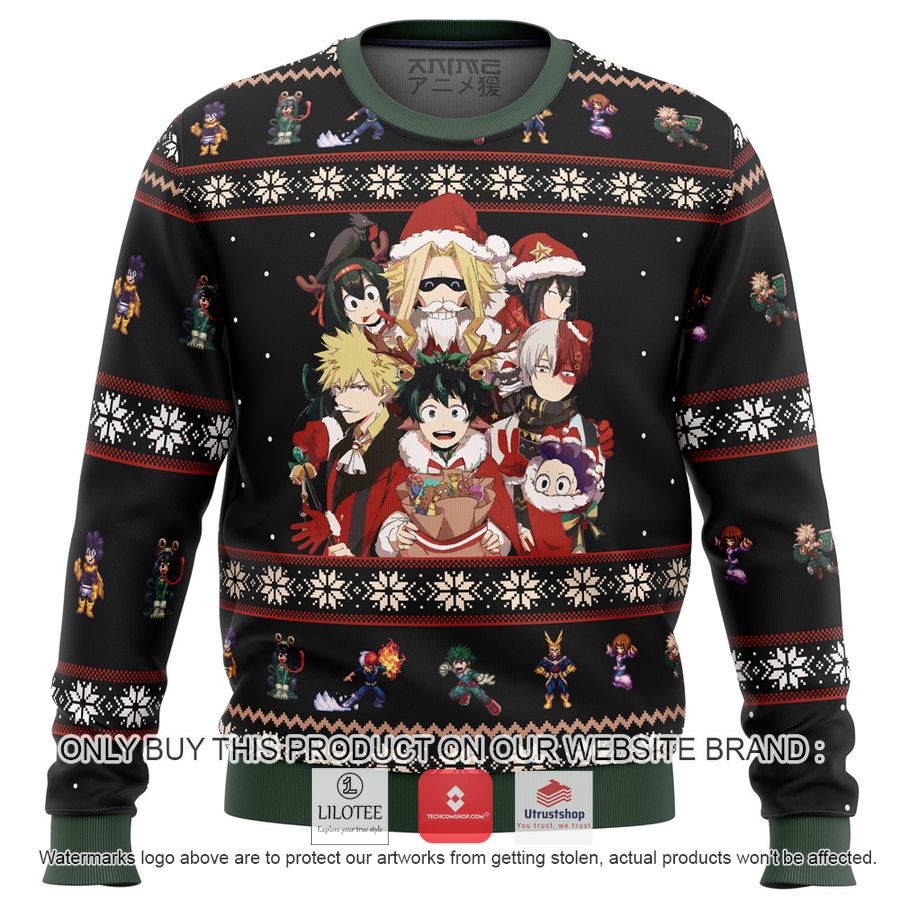 my hero academia boku no holiday knitted wool sweater 1 45333