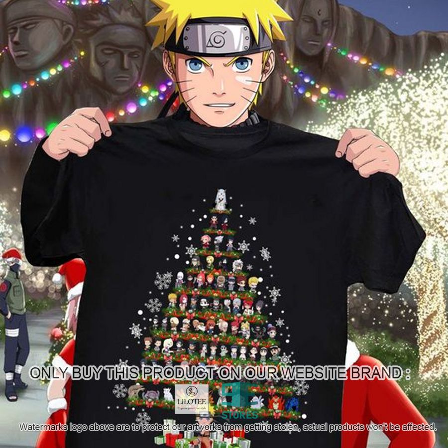 naruto characters christmas tree 2d shirt hoodie 1 85851