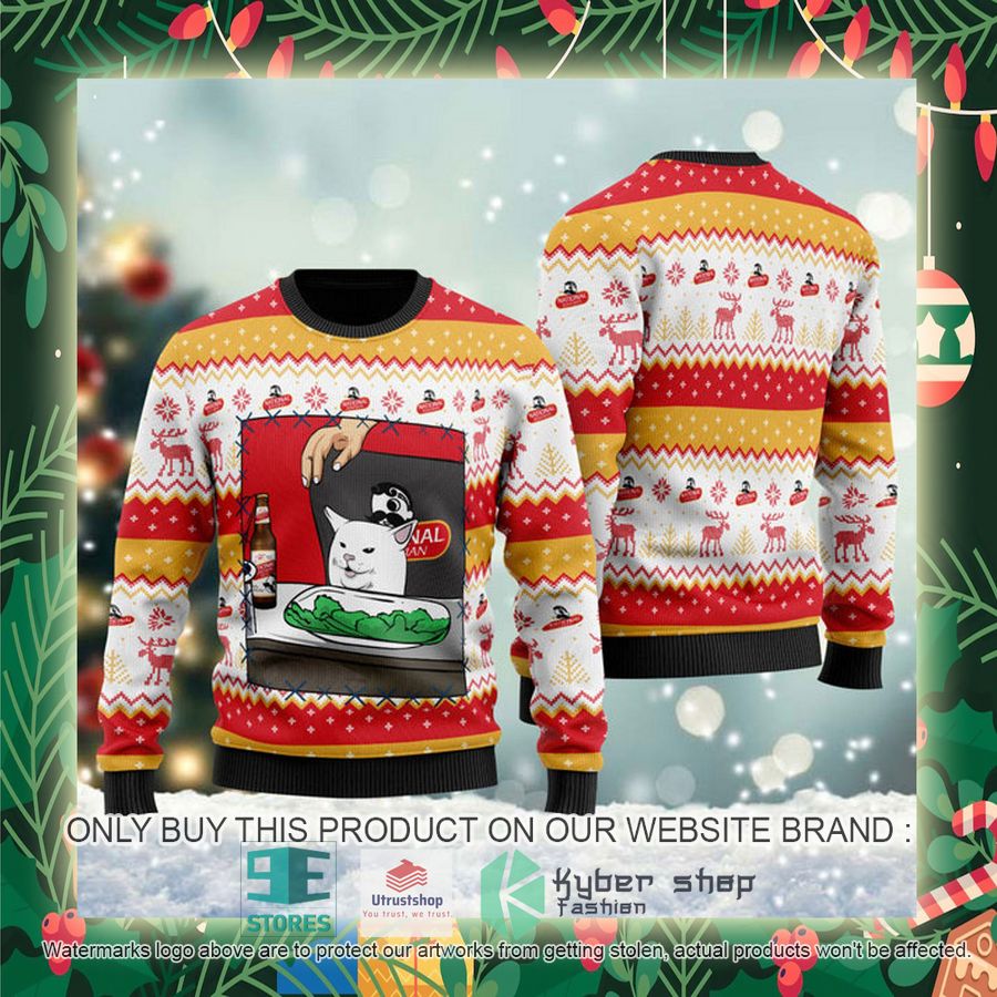 national bohemian cat meme ugly christmas sweater 2 98432