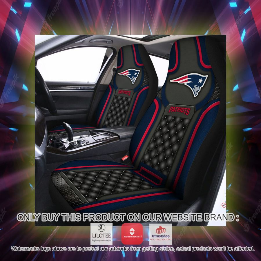 new england patriots navy black car seat covers 2 16881