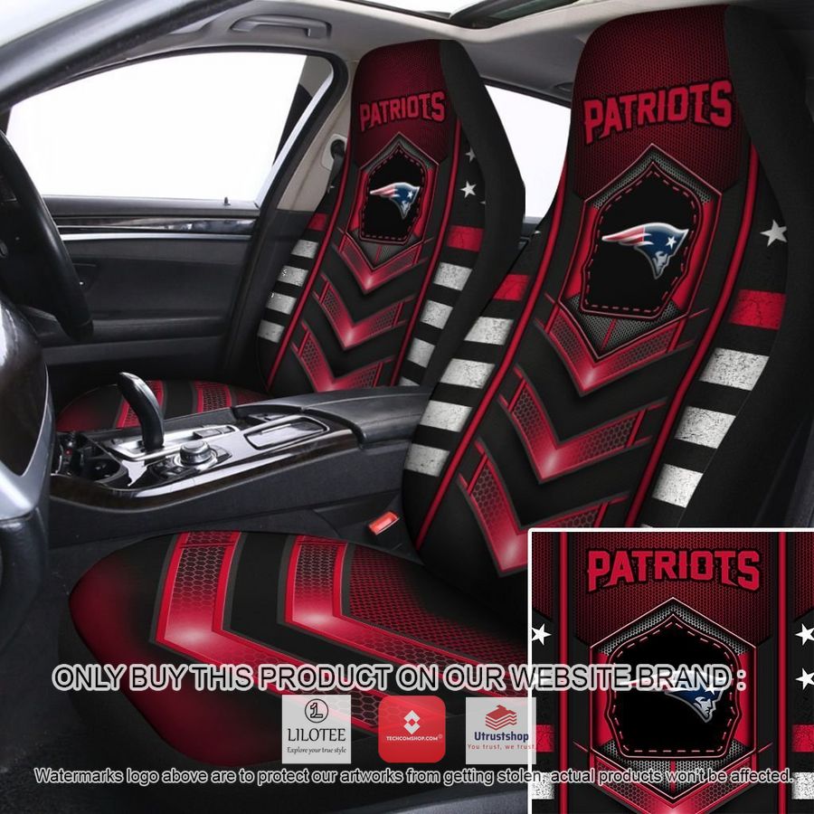 new england patriots red grey car seat covers 1 43354