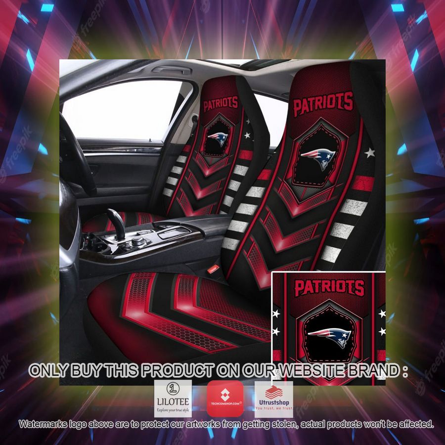 new england patriots red grey car seat covers 2 34622