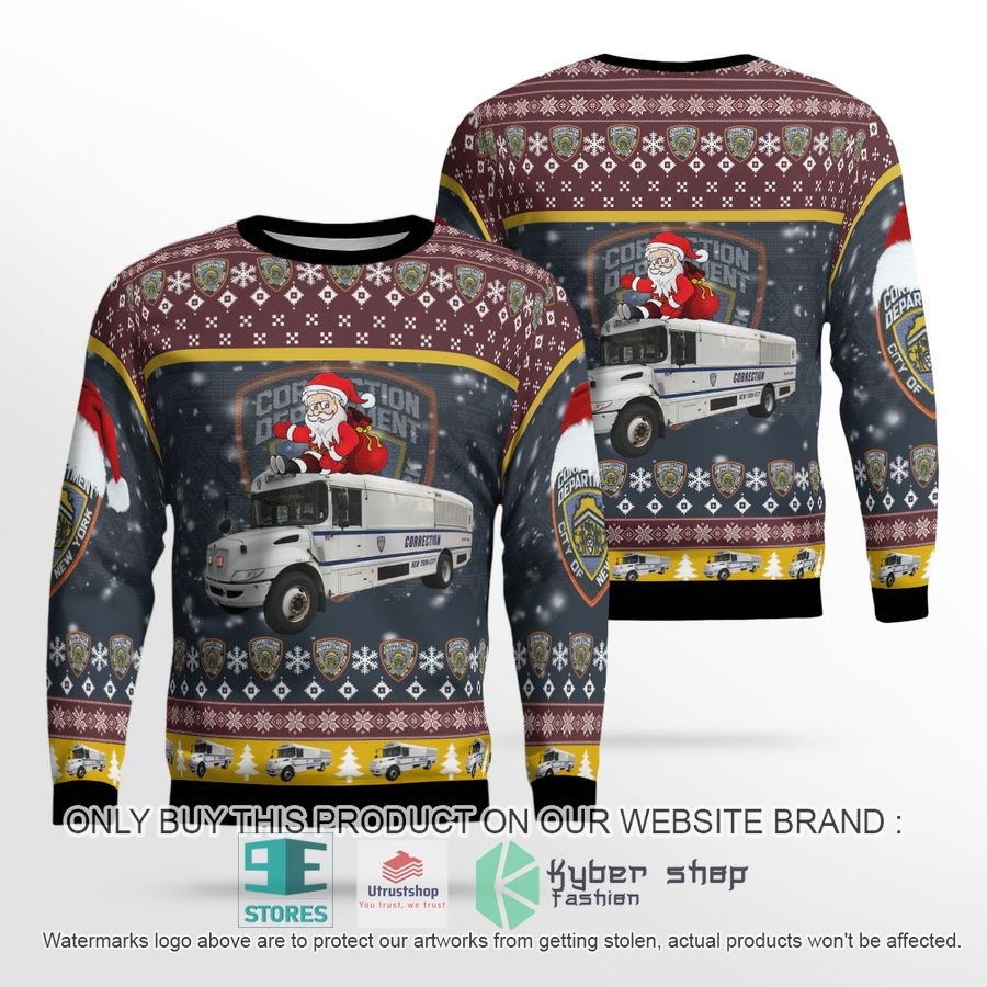 new york city department of correction christmas sweater 1 84531