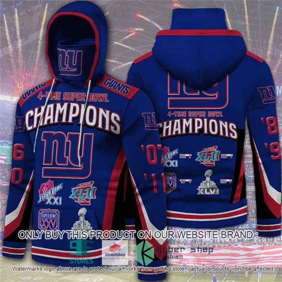 new york giants 4 times super bowl champions 3d hoodie mask 1 76758