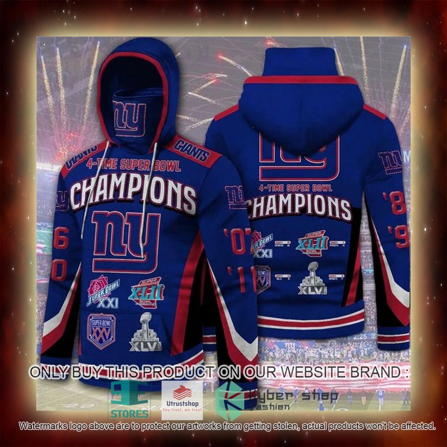 new york giants 4 times super bowl champions 3d hoodie mask 2 50476