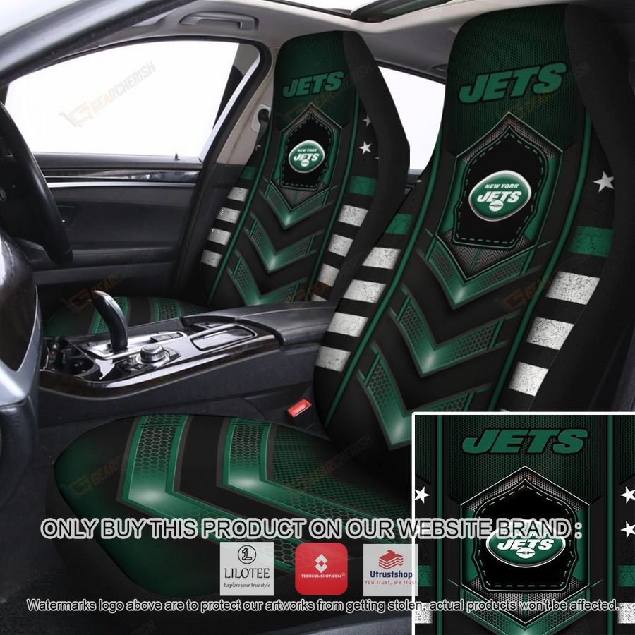 new york jets electric green car seat covers 1 36873