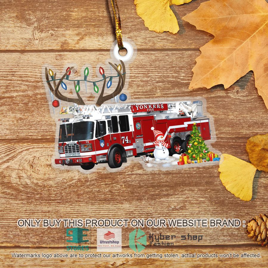 new york yonkers fire department christmas ornament 2 34636