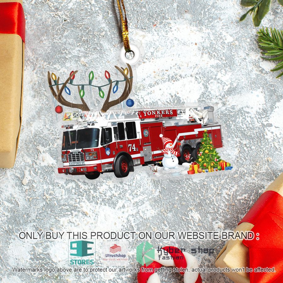 new york yonkers fire department christmas ornament 3 78965