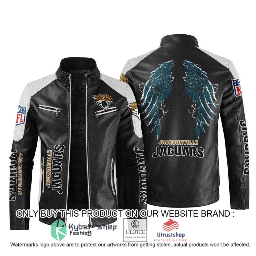 nfl jacksonville jaguars wings motor block leather jacket 1 16649