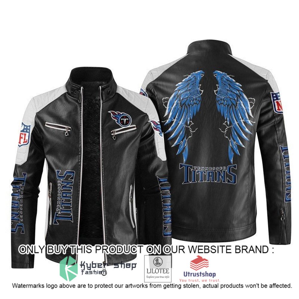 nfl tennessee titans wings motor block leather jacket 1 50027