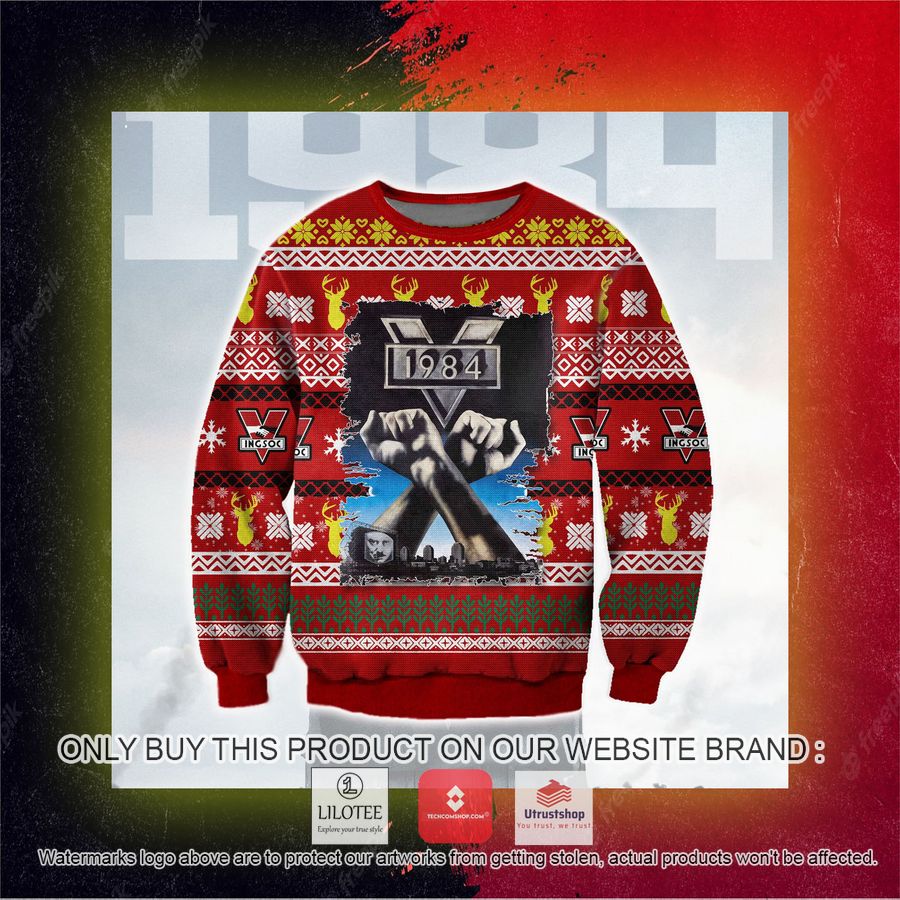 nineteen eighty four ugly christmas sweater sweatshirt 5 64258