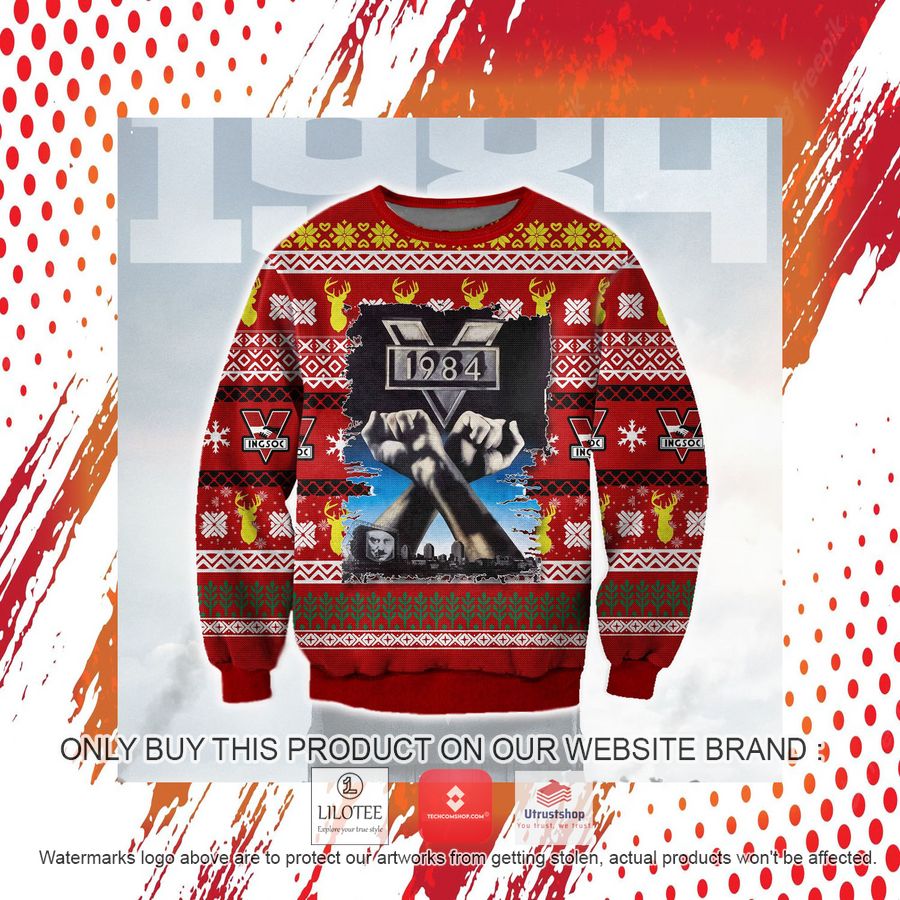 nineteen eighty four ugly christmas sweater sweatshirt 7 30338