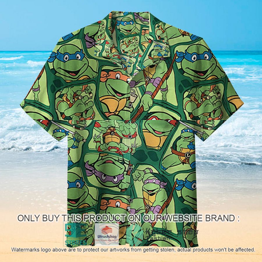 ninja turtles green hawaiian shirt 1 16499