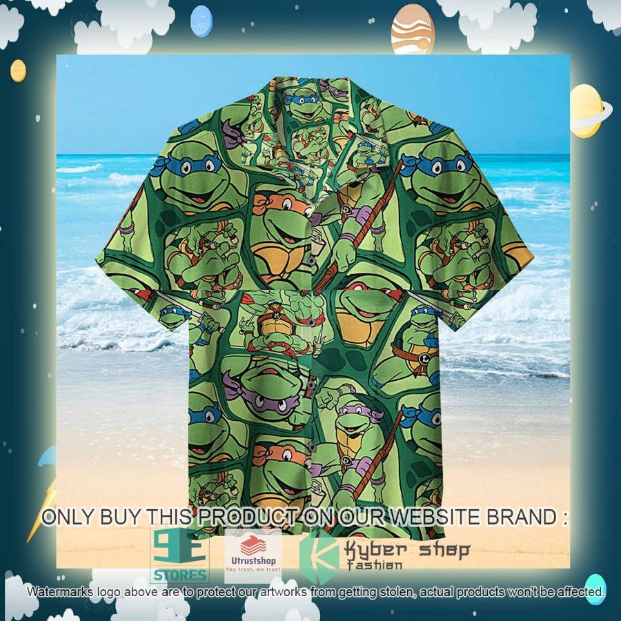 ninja turtles green hawaiian shirt 2 57033