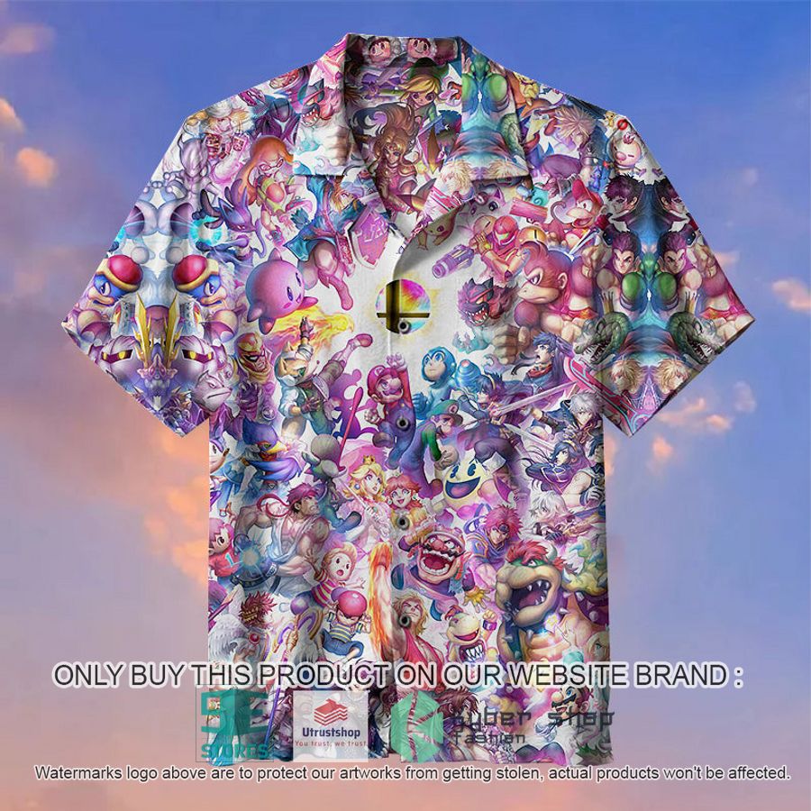 nintendo game characters collection hawaiian shirt 1 80889