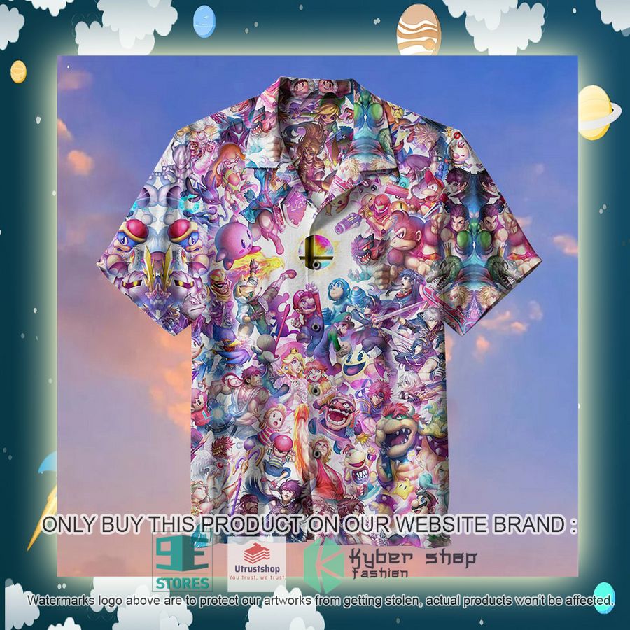 nintendo game characters collection hawaiian shirt 2 69652