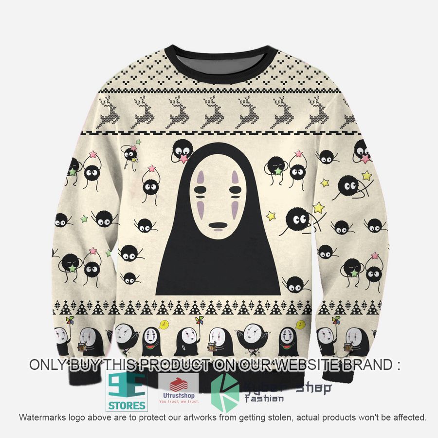 no face spirited away knitted wool sweater 1 88672