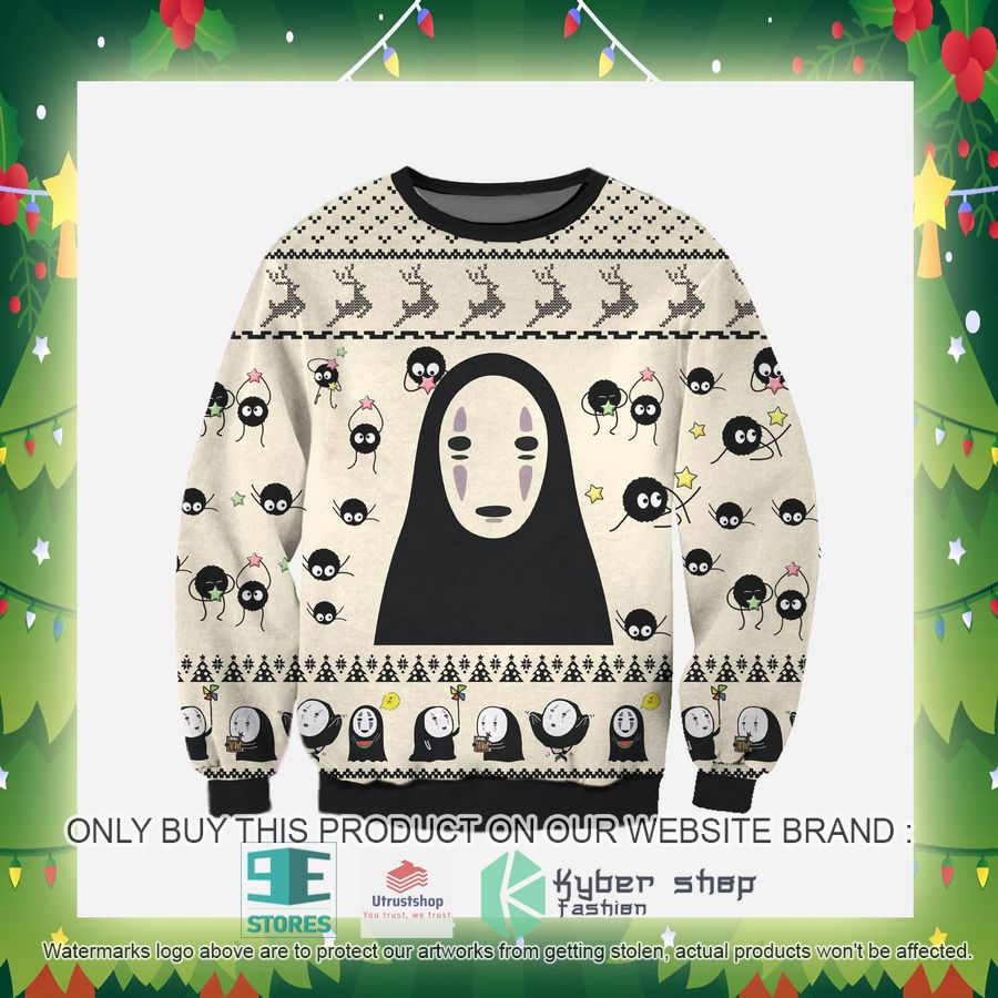 no face spirited away knitted wool sweater 2 50288