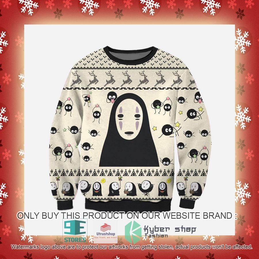 no face spirited away knitted wool sweater 3 39732