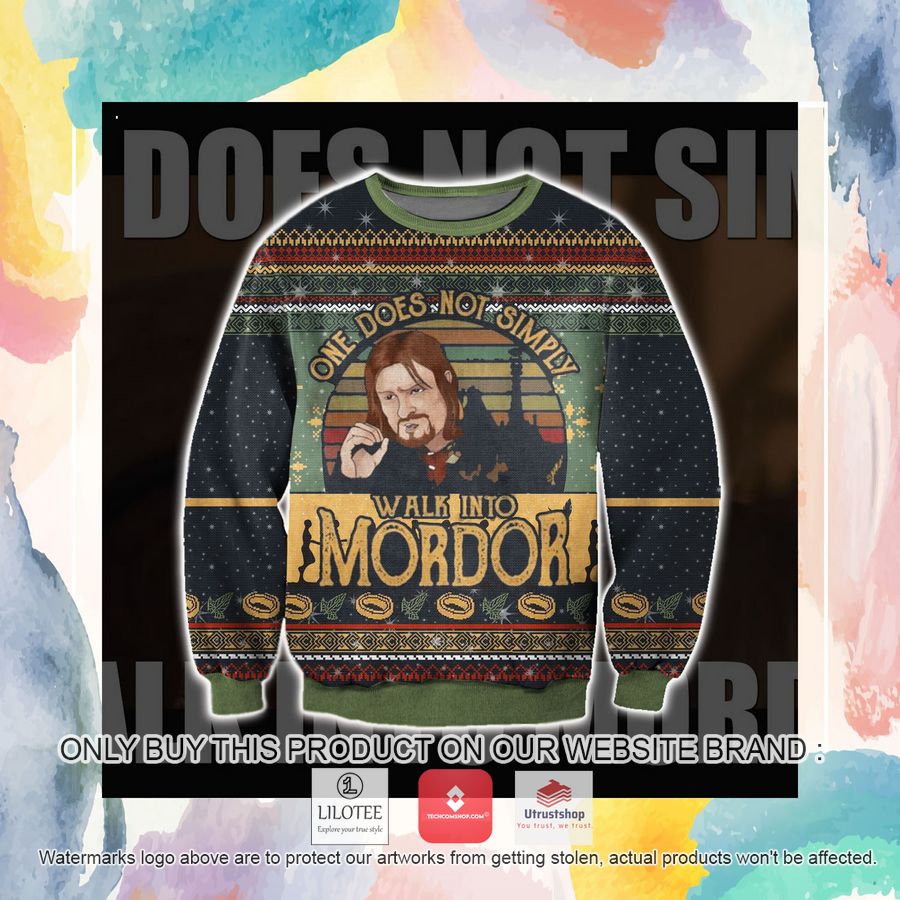 one does not simply walk into mordor ugly christmas sweater sweatshirt 2 2958