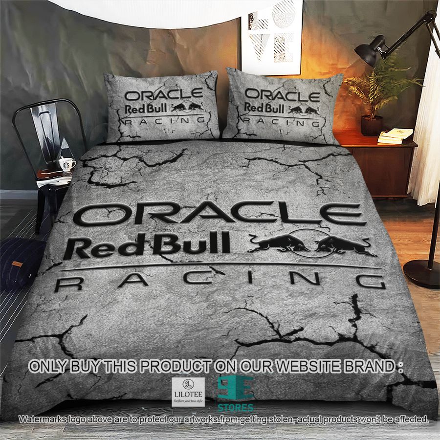 oracle red bull racing grey rock illusion bedding set 1 80085