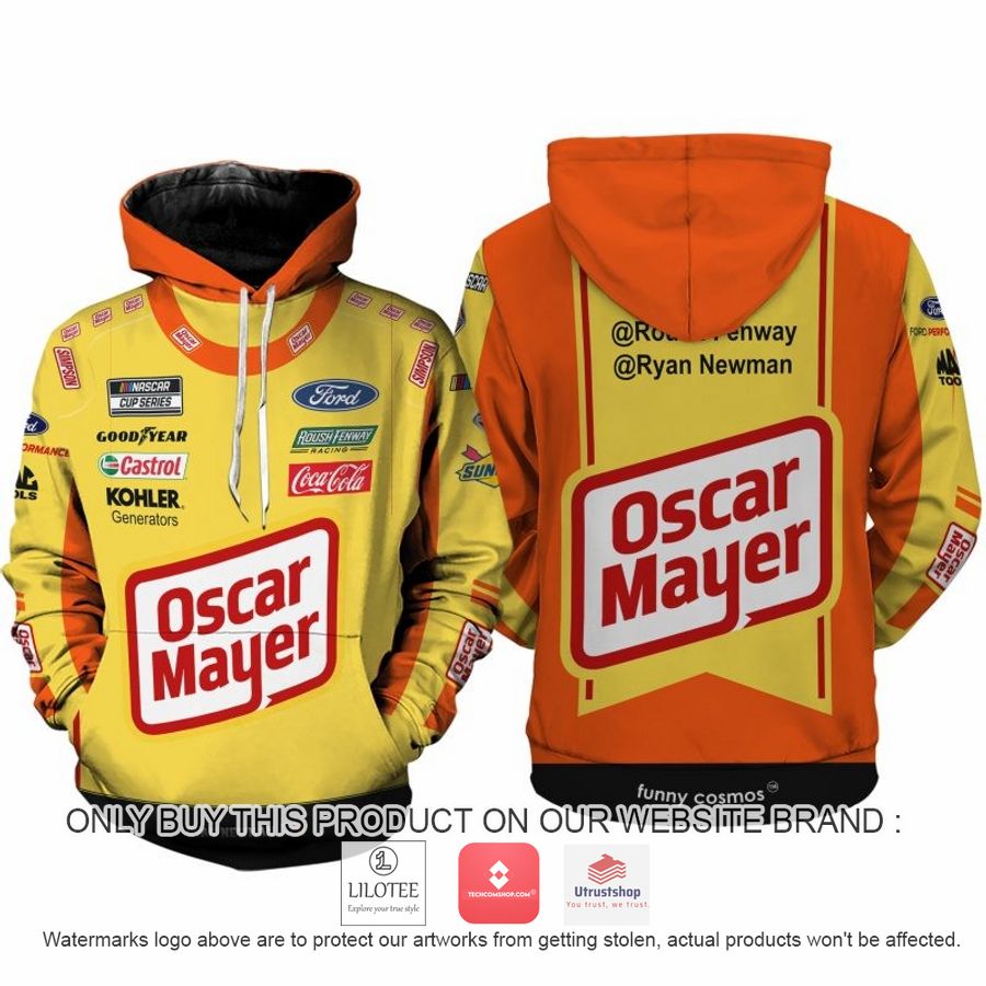oscar mayer ryan newman nascar 2022 racing 3d shirt hoodie 1 73460