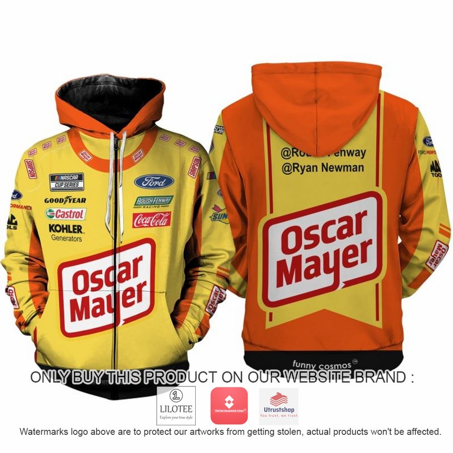 oscar mayer ryan newman nascar 2022 racing 3d shirt hoodie 2 56053