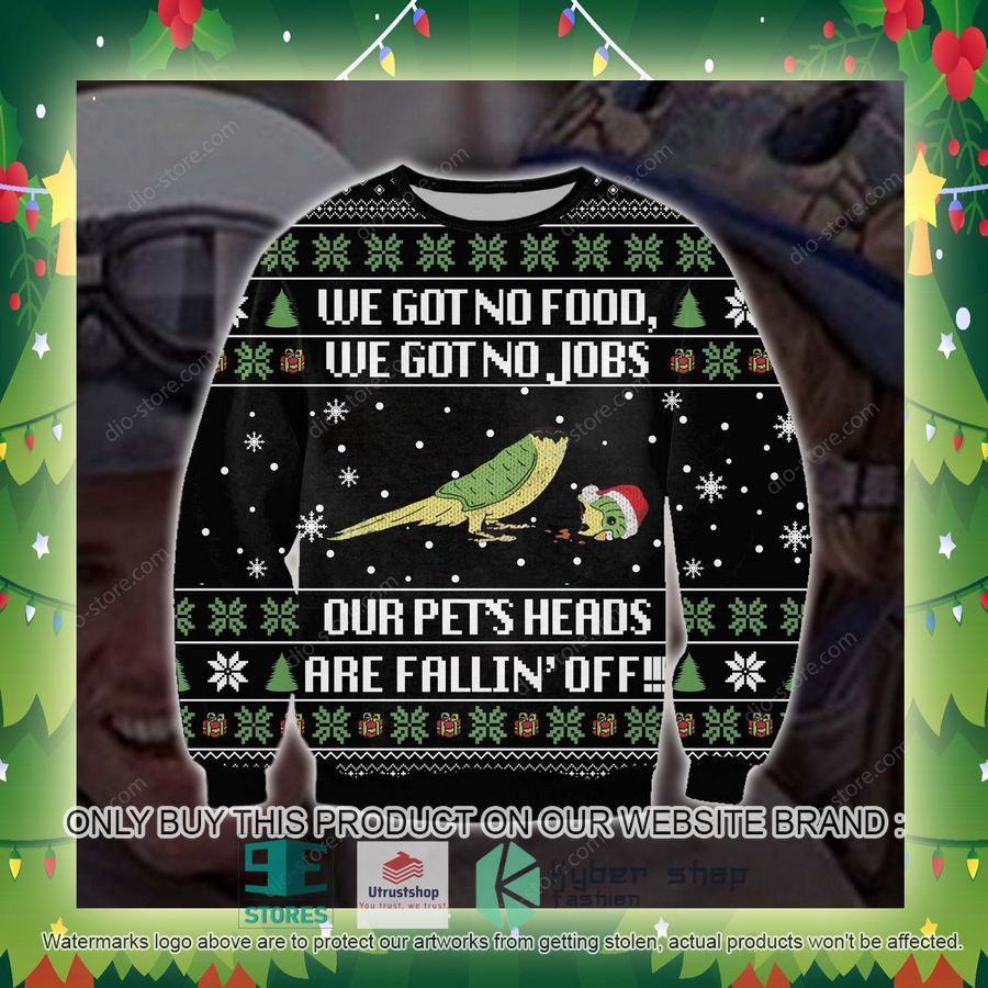our pets heads are falling off knitted wool sweater 2 49152