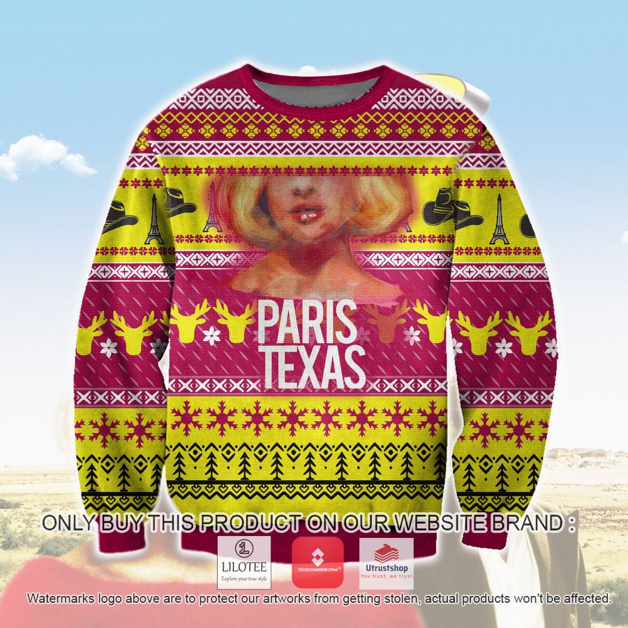 paris texas ugly christmas sweater sweatshirt 1 66868