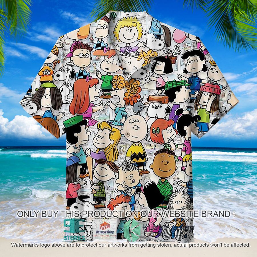 peanuts characters white hawaiian shirt 1 59754