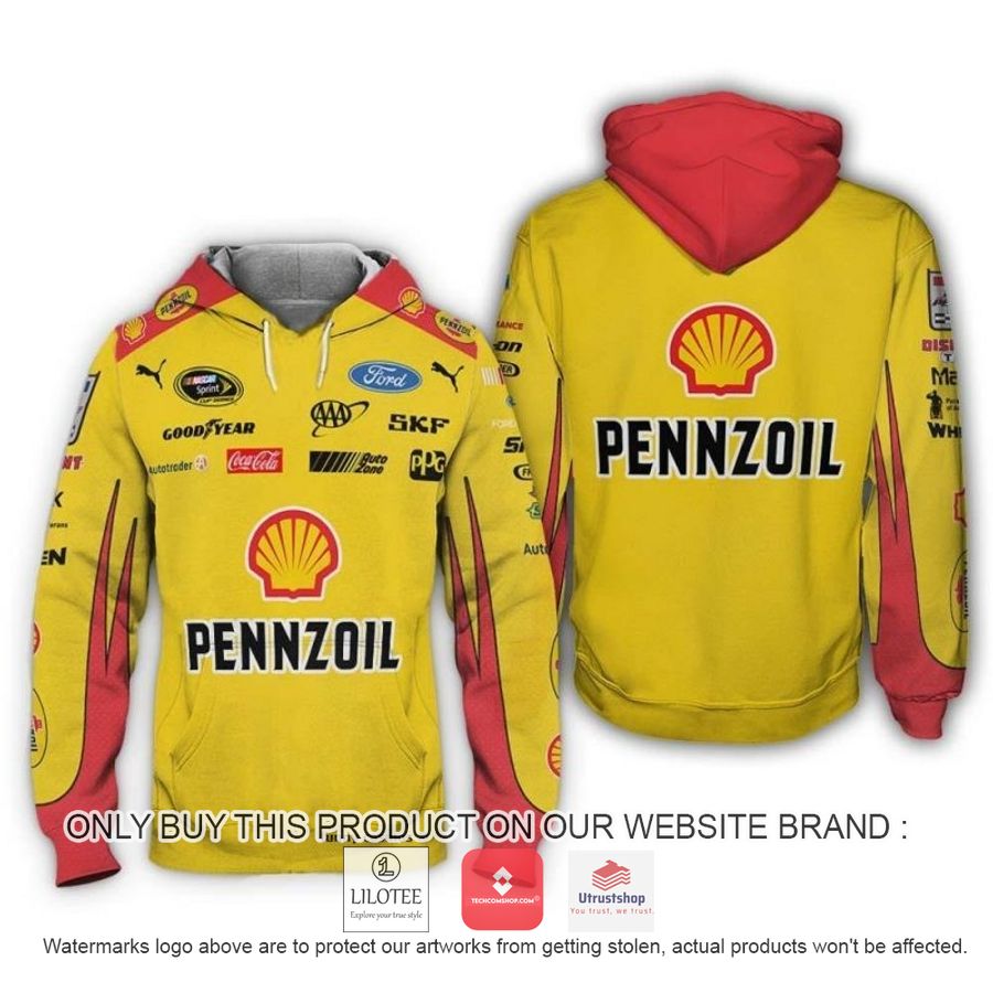 pennzoil joey logano racing 3d shirt hoodie 1 13555