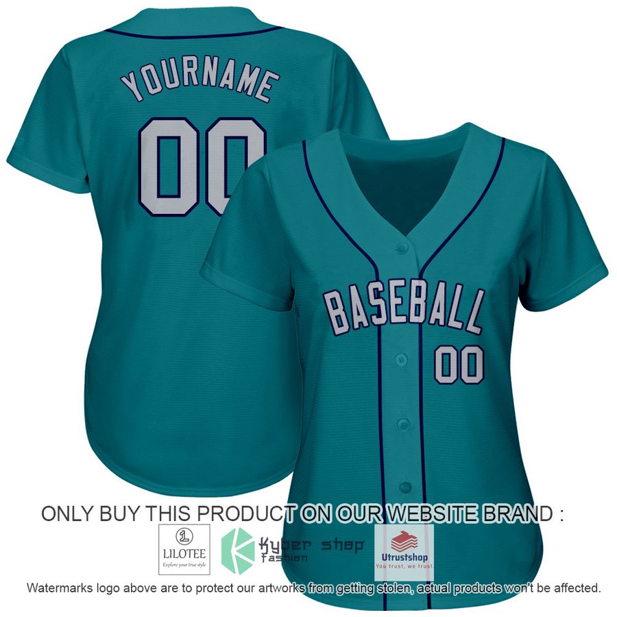 personalized aqua gray navy baseball jersey 2 64943
