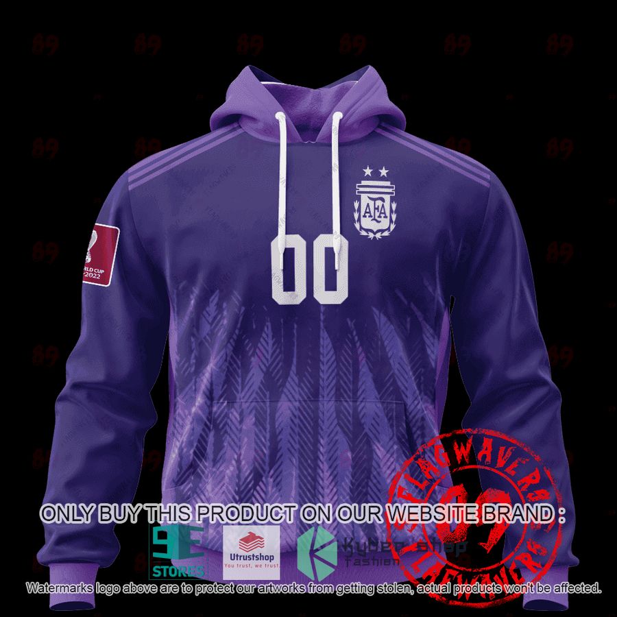 personalized argentina away jersey world cup 2022 purple shirt hoodie 1 61239