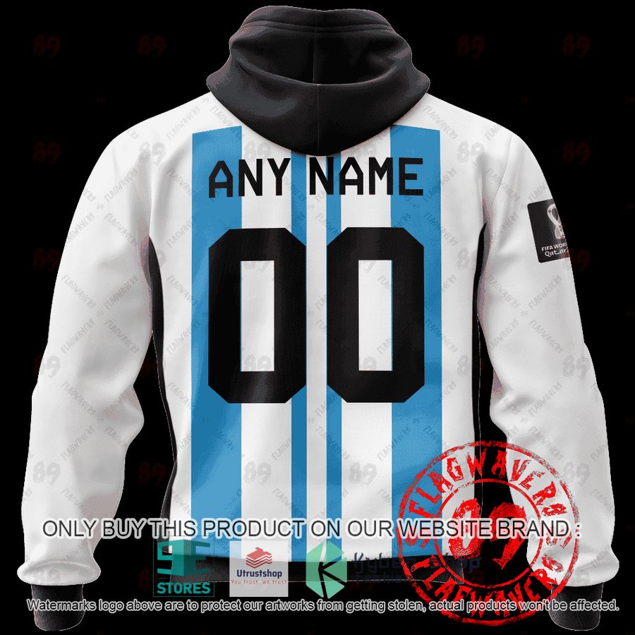 personalized argentina home jersey world cup 2022 white blue shirt hoodie 2 41961