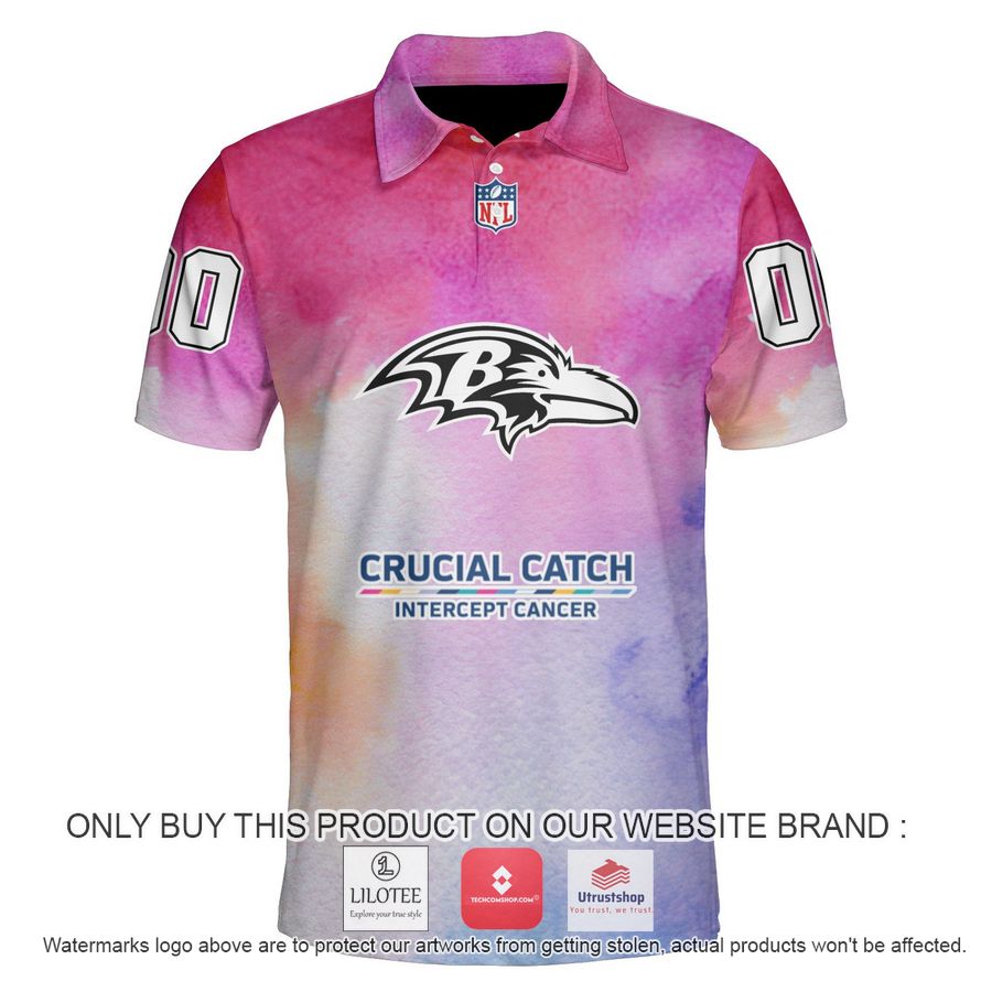 personalized baltimore ravens crucial catch polo shirt 1 27690