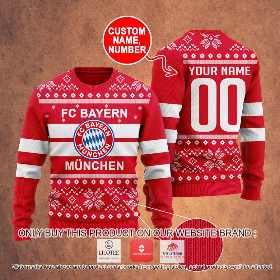 personalized bayern munchen ugly christmas sweater 1 20573