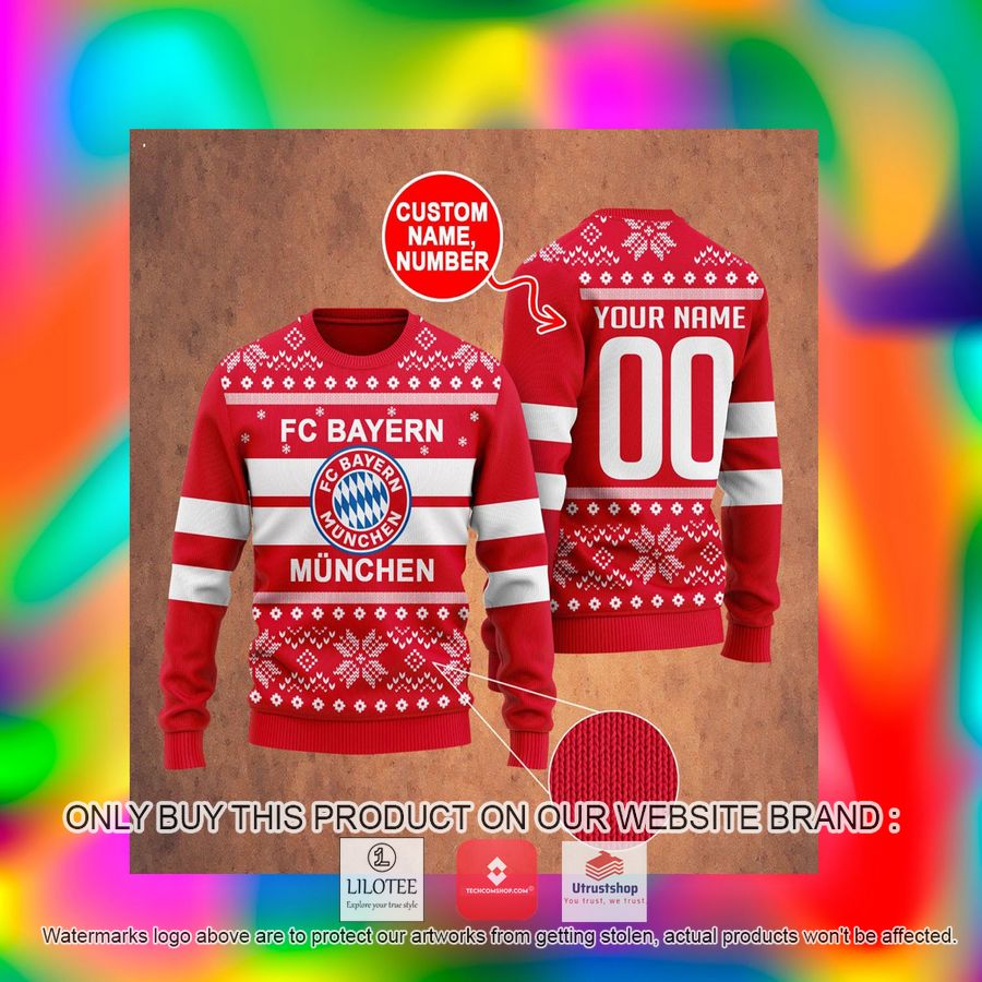 personalized bayern munchen ugly christmas sweater 2 54105