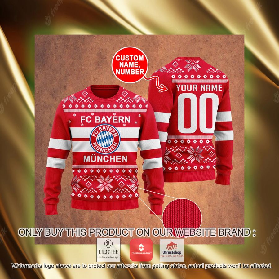 personalized bayern munchen ugly christmas sweater 4 419