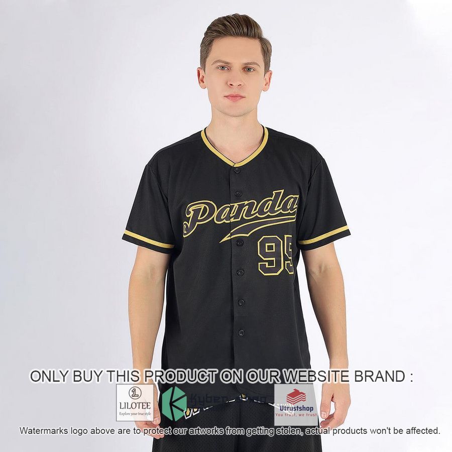 personalized black black old gold baseball jersey 2 66543