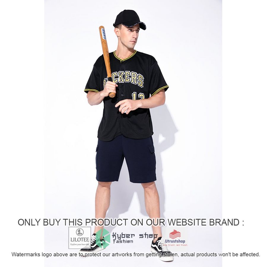 personalized black gold white baseball jersey 2 26263