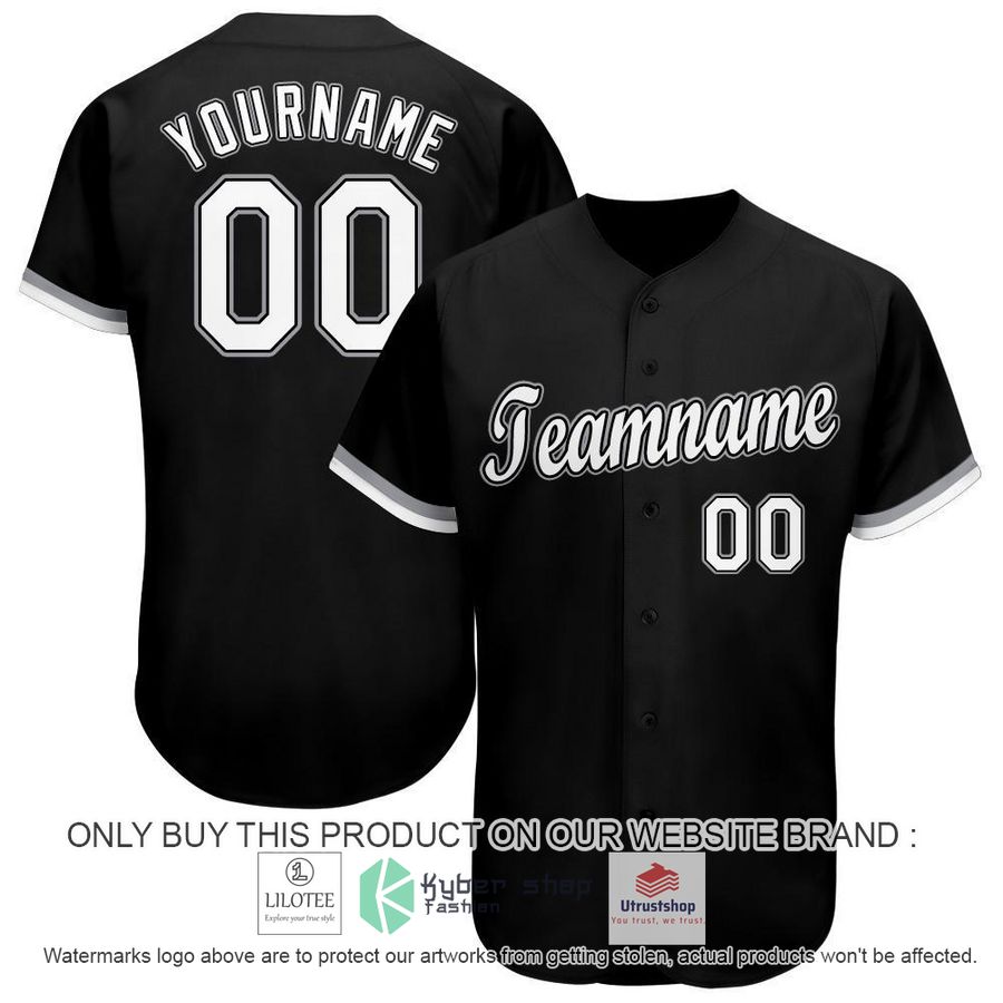 personalized black gray white baseball jersey 1 84624