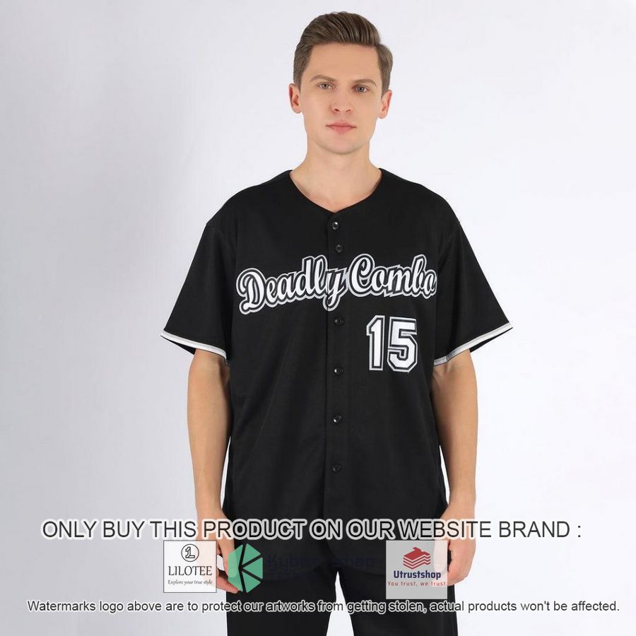 personalized black gray white baseball jersey 2 31292