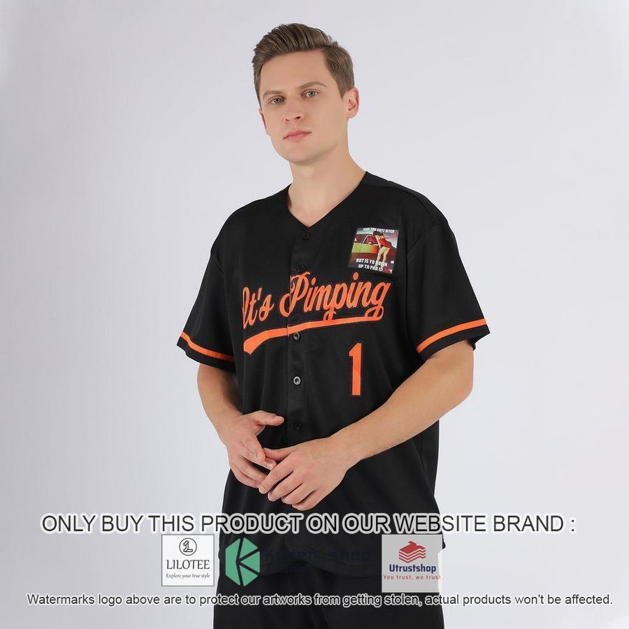 personalized black orange baseball jersey 2 76799