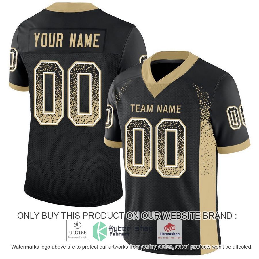 personalized black vegas gold white mesh drift football jersey 1 86891