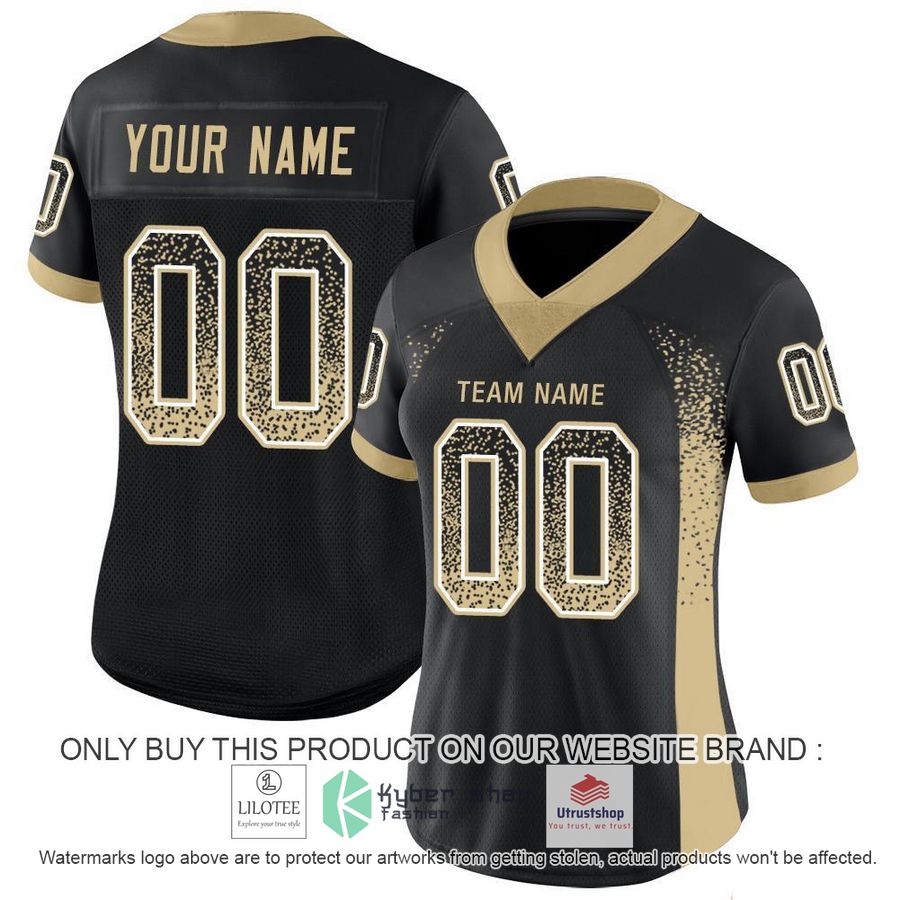 personalized black vegas gold white mesh drift football jersey 2 73562