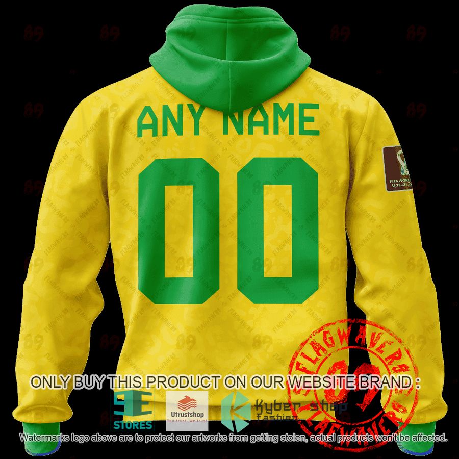 personalized brazil home jersey world cup 2022 yellow shirt hoodie 2 19842